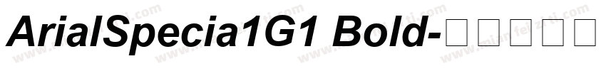 ArialSpecia1G1 Bold字体转换